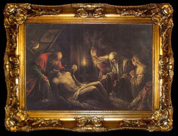 framed  Jacopo Bassano The Descent from the Cross (mk05), ta009-2